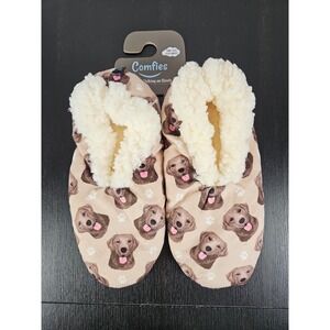 Comfies Labrador Dog Slippers One Size Fits Most Sherpa Lined New 1266